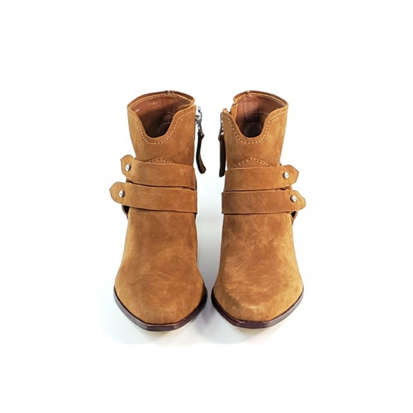 Dolce Vita Ankle Booties Block Heel Buckle Zip - Picture 4 of 8